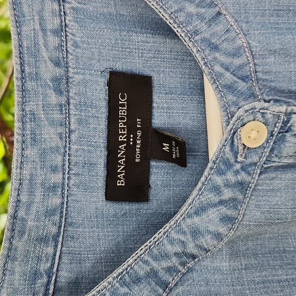 Banana Republic, Jean Cotton Fall, Casual Boyfriend Fit, Button-Up Shirt Flared - Picture 5 of 6